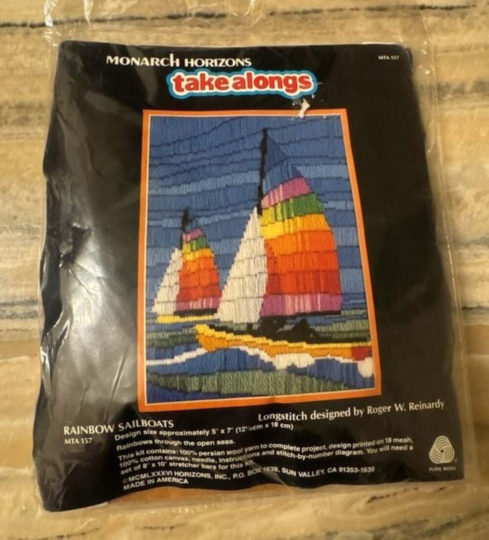 Monarch Horizons Take Alongs Rainbow Sailboats Longstitch Craft Kit MTA 157